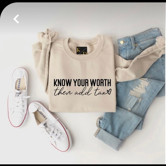 n/a Tops - know your worth then add tax